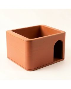 Wren Canyon Empty Furniture-Style Litter Enclosure - Terracotta (synthetic illustration; no displayed measurements)