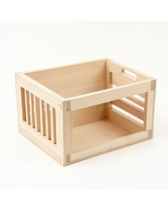 Pine Edge Empty Furniture-Style Pet Crate - Beige (synthetic illustration; no displayed measurements)