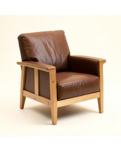 Nalston 39 '' Wide Top Grain Leather Armchair (synthetic illustration; no displayed measurements)