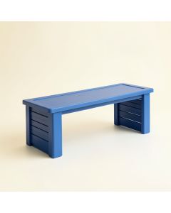 Meadow Crest Narrow Outdoor Storage Bench - Blue (synthetic illustration; no displayed measurements)