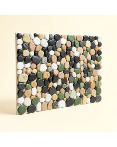 Beveled Natural Stone Pebbles / Rocks Mosaic Wall & Floor Tile (synthetic illustration; no displayed measurements)