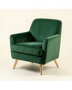 Modern Soft Velvet Material Green Ergonomics Accent Chair (synthetic illustration; no displayed measurements)