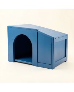 Harbor Field Empty Furniture-Style Litter Enclosure - Blue (synthetic illustration; no displayed measurements)