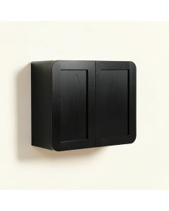Vale Brook Wall-Mounted Entry Cabinet - Black (synthetic illustration; no displayed measurements)