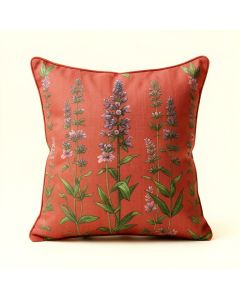 Bee Balm And Bees Out Throw Pillow (synthetic illustration; no displayed measurements)