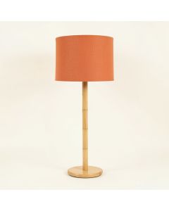 Heath Branch Floor Lamp With A Plain Fabric Shade - Terracotta (synthetic illustration; no displayed measurements)