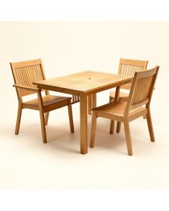 Bucksport 3 Piece Teak Bistro Set (synthetic illustration; no displayed measurements)
