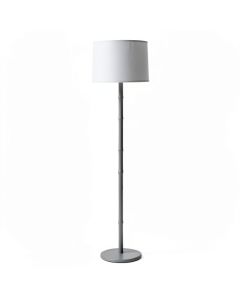 Clay Canyon Floor Lamp With A Plain Fabric Shade - Gray (synthetic illustration; no displayed measurements)