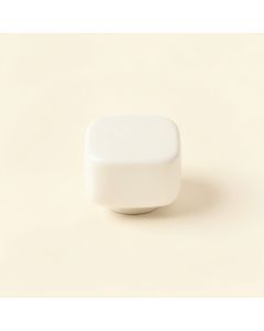 Shore Branch Cabinet Knob Without Packaging - White (synthetic illustration; no displayed measurements)
