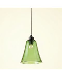 Ridge Dale Pendant Light Suspended From One Plain Cable - Green (synthetic illustration; no displayed measurements)