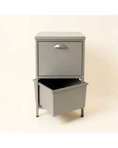 Fern Branch Freestanding Pull-Out Hamper Cabinet - Gray (synthetic illustration; no displayed measurements)