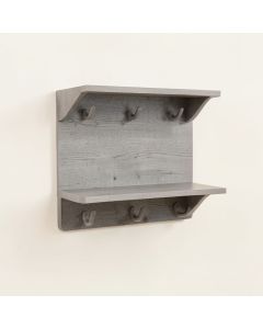 Spruce Crossing Wall-Mounted Entryway Organizer Shelf - Gray (synthetic illustration; no displayed measurements)