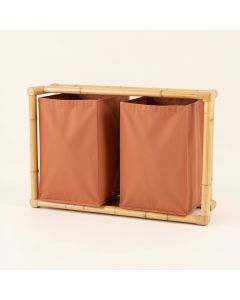 Elm Canyon Laundry Sorting Station With Plain Removable Bags - Terracotta (synthetic illustration; no displayed measurements)