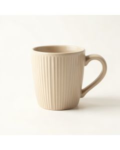 Slate Arc Ceramic Mug - Beige (synthetic illustration; no displayed measurements)