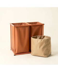 Fern Bend Laundry Sorting Station With Plain Removable Bags - Terracotta (synthetic illustration; no displayed measurements)