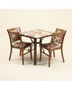 Davisson Floral Outdoor 3-Piece Bistro Set (synthetic illustration; no displayed measurements)