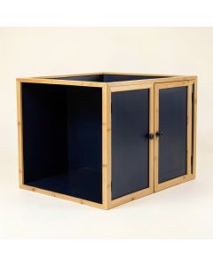 Shore Arc Empty Furniture-Style Litter Enclosure (synthetic illustration; no displayed measurements)