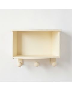 Pine Bridge Wall-Mounted Entryway Organizer Shelf - Cream (synthetic illustration; no displayed measurements)