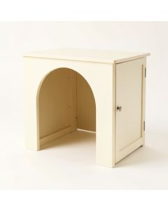 Bay Falls Empty Furniture-Style Litter Enclosure - Cream (synthetic illustration; no displayed measurements)