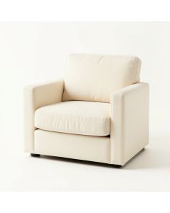 River Dale Upholstered Armchair - Cream (synthetic illustration; no displayed measurements)