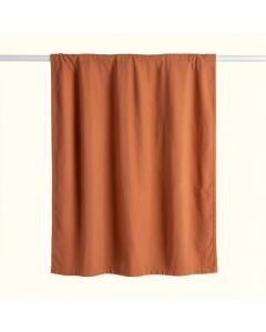 Bay Bluff Shower Curtain Hanging Flat From A Plain Rod - Terracotta (synthetic illustration; no displayed measurements)