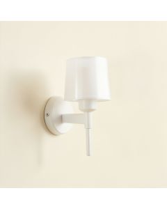 Shore Dale Wall Sconce Mounted On A Plain Wall - White (synthetic illustration; no displayed measurements)