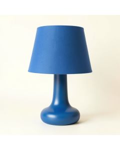 Juniper Dale Table Lamp With A Plain Fabric Shade - Blue (synthetic illustration; no displayed measurements)