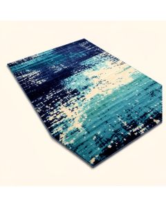 Sandisfield Abstract Navy Blue/Turquoise Blue/Ivory Ombre Area Rug (synthetic illustration; no displayed measurements)