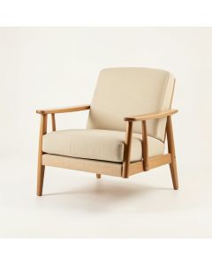 River Canyon Upholstered Armchair - Beige (synthetic illustration; no displayed measurements)