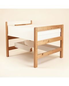Allain Twin Solid Wood Low Loft Bed (synthetic illustration; no displayed measurements)