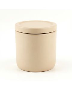 Oak Arc Storage Canister With Lid - Beige (synthetic illustration; no displayed measurements)
