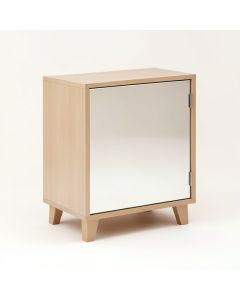 Spears Mirrored 1 Door Accent Cabinet (synthetic illustration; no displayed measurements)