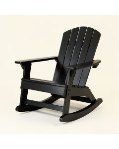 Solid Wood Rocking Adirondack Chair (synthetic illustration; no displayed measurements)