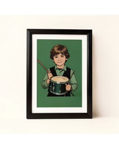 Drummer Boy - Picture Frame Textual Art Print (synthetic illustration; no displayed measurements)