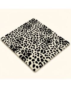 African Safari Animal Print Tufted Wool Black/Off White Area Rug (synthetic illustration; no displayed measurements)