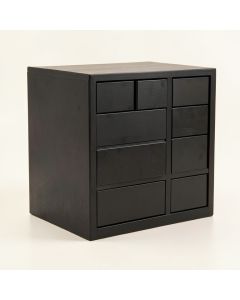 Dune Brook Small-Parts Storage Drawer Cabinet - Black (synthetic illustration; no displayed measurements)