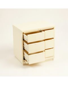 Linden Edge Small-Parts Storage Drawer Cabinet - Ivory (synthetic illustration; no displayed measurements)