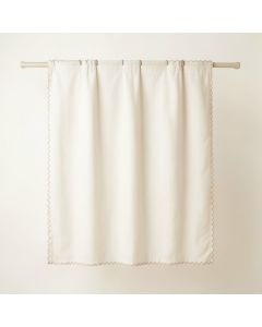 Glen Dale Shower Curtain Hanging Flat From A Plain Rod - Cream (synthetic illustration; no displayed measurements)