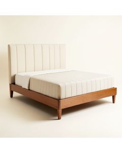 Flaxt Channeled Upholstered Standard Bed (synthetic illustration; no displayed measurements)
