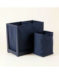 Pine Branch Laundry Sorting Station With Plain Removable Bags - Navy (synthetic illustration; no displayed measurements)
