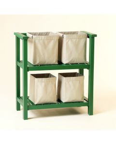 Dune Crossing Laundry Sorting Station With Plain Removable Bags - Green (synthetic illustration; no displayed measurements)