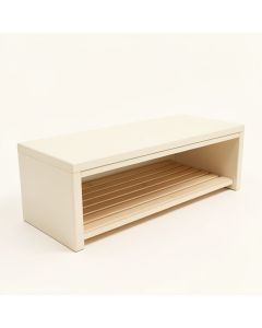 Stone Canyon Shoe Storage Bench - Ivory (synthetic illustration; no displayed measurements)