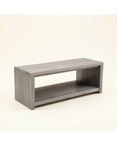 Dune Branch Narrow Outdoor Storage Bench - Gray (synthetic illustration; no displayed measurements)