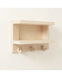Birch Crossing Wall-Mounted Entryway Organizer Shelf - Ivory (synthetic illustration; no displayed measurements)