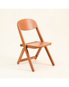 Bay Dell Folding Outdoor Chair - Terracotta (synthetic illustration; no displayed measurements)