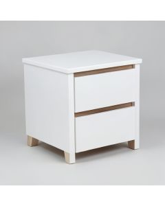 Voelker Two-Drawer Nightstand (synthetic illustration; no displayed measurements)