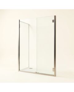 55 '' - 60 '' W X 76 '' H Double Sliding Frameless Shower Door (synthetic illustration; no displayed measurements)
