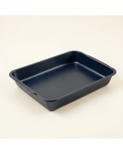 Laurel Crest Serving Tray - Navy (synthetic illustration; no displayed measurements)
