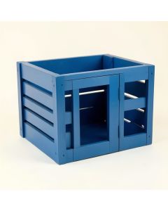 Ash Brook Empty Furniture-Style Pet Crate - Blue (synthetic illustration; no displayed measurements)