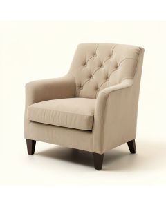 Fleta Tufted Upholstered Parsons Chair In Beige (synthetic illustration; no displayed measurements)